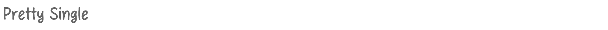 Sample characters Pretty Single Font